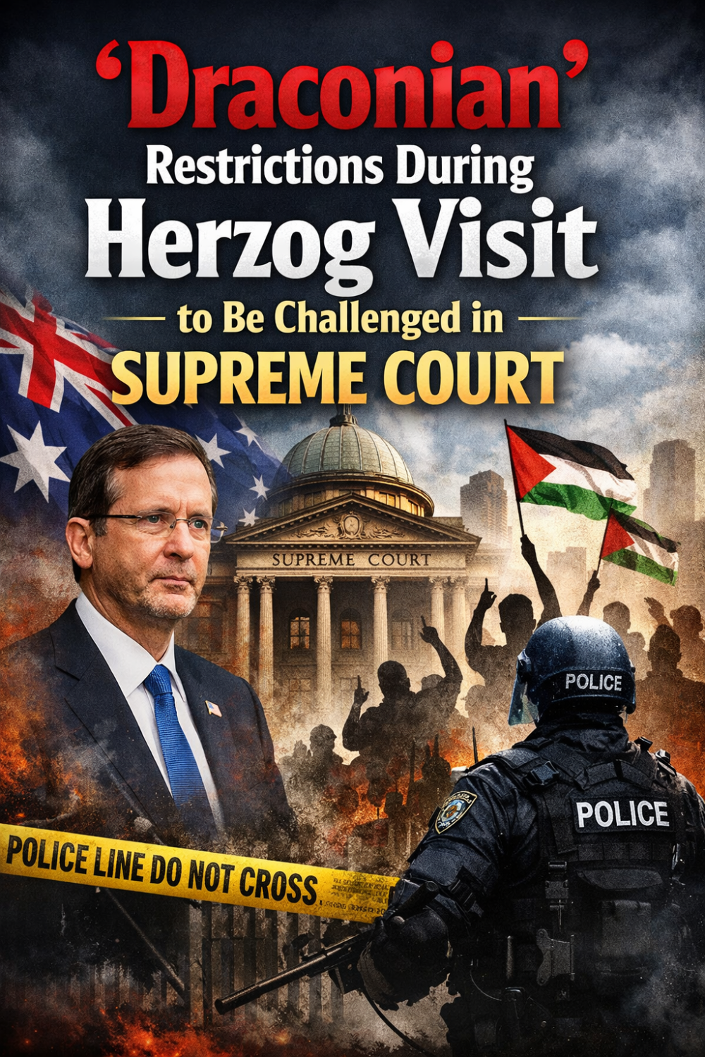 हर्ज़ोग के ऑस्ट्रेलिया दौरे के दौरान लगाए गए प्रतिबंधों पर सुप्रीम कोर्ट में अहम सुनवाई