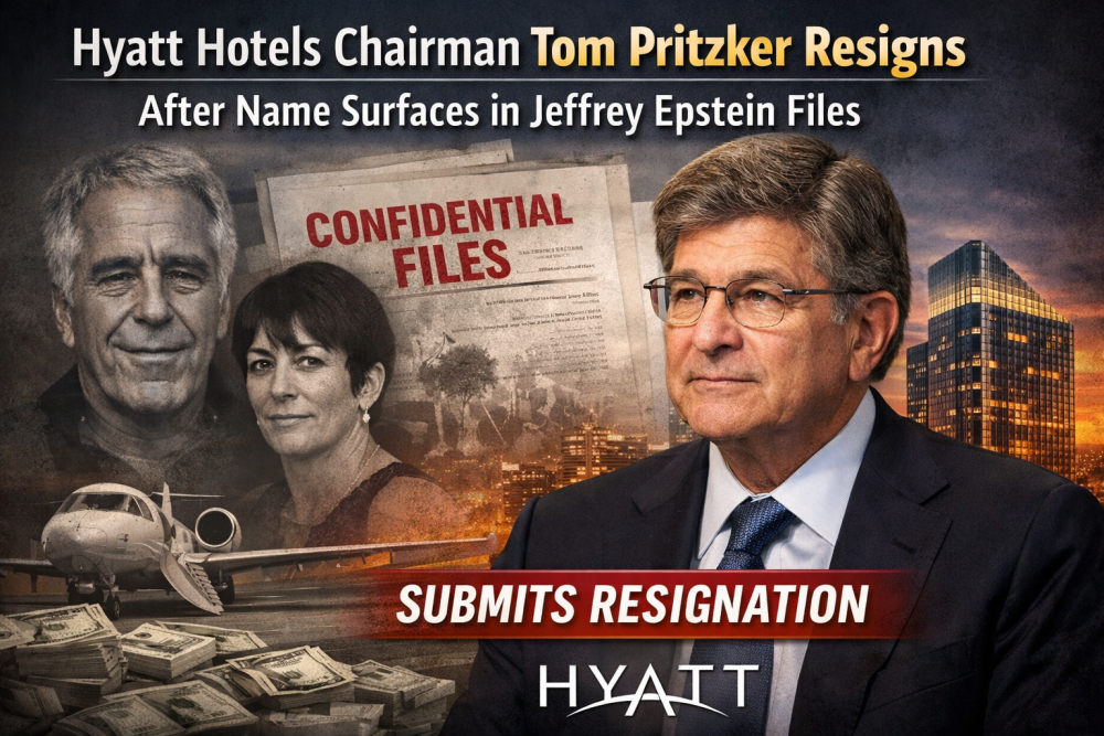 एपस्टीन फाइल में नाम आने के बाद हयात होटल्स के चेयरमैन टॉम प्रिट्जकर ने दिया इस्तीफा