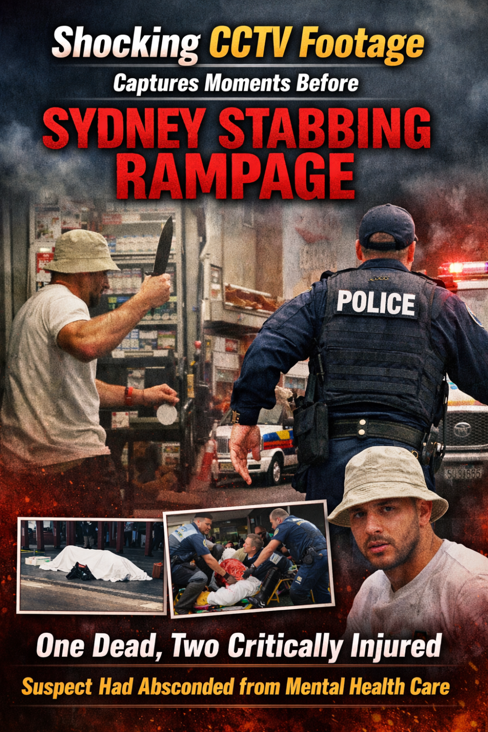 सिडनी में दिनदहाड़े चाकूबाजी, एक की मौत; दो गंभीर घायल