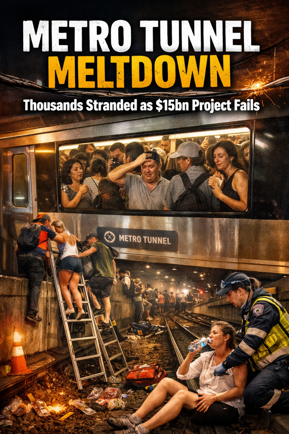 मेलबर्न मेट्रो टनल परियोजना की शुरुआत में बड़ी नाकामी, हजारों यात्री घंटों फंसे