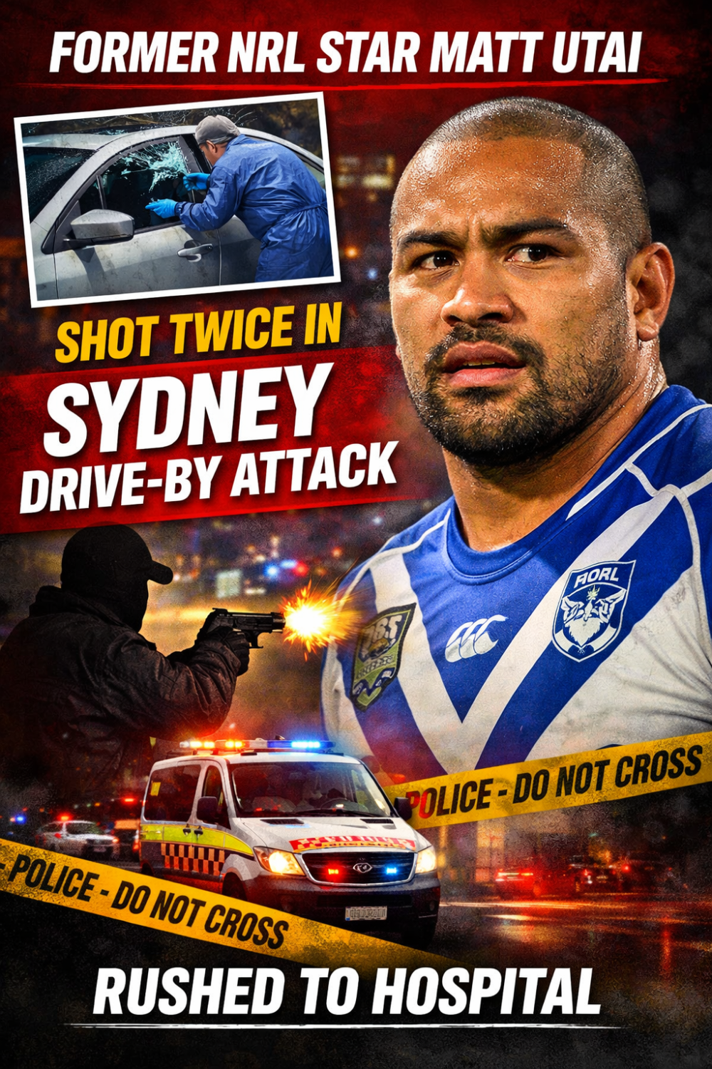 Matt Utai पर सिडनी में जानलेवा हमला