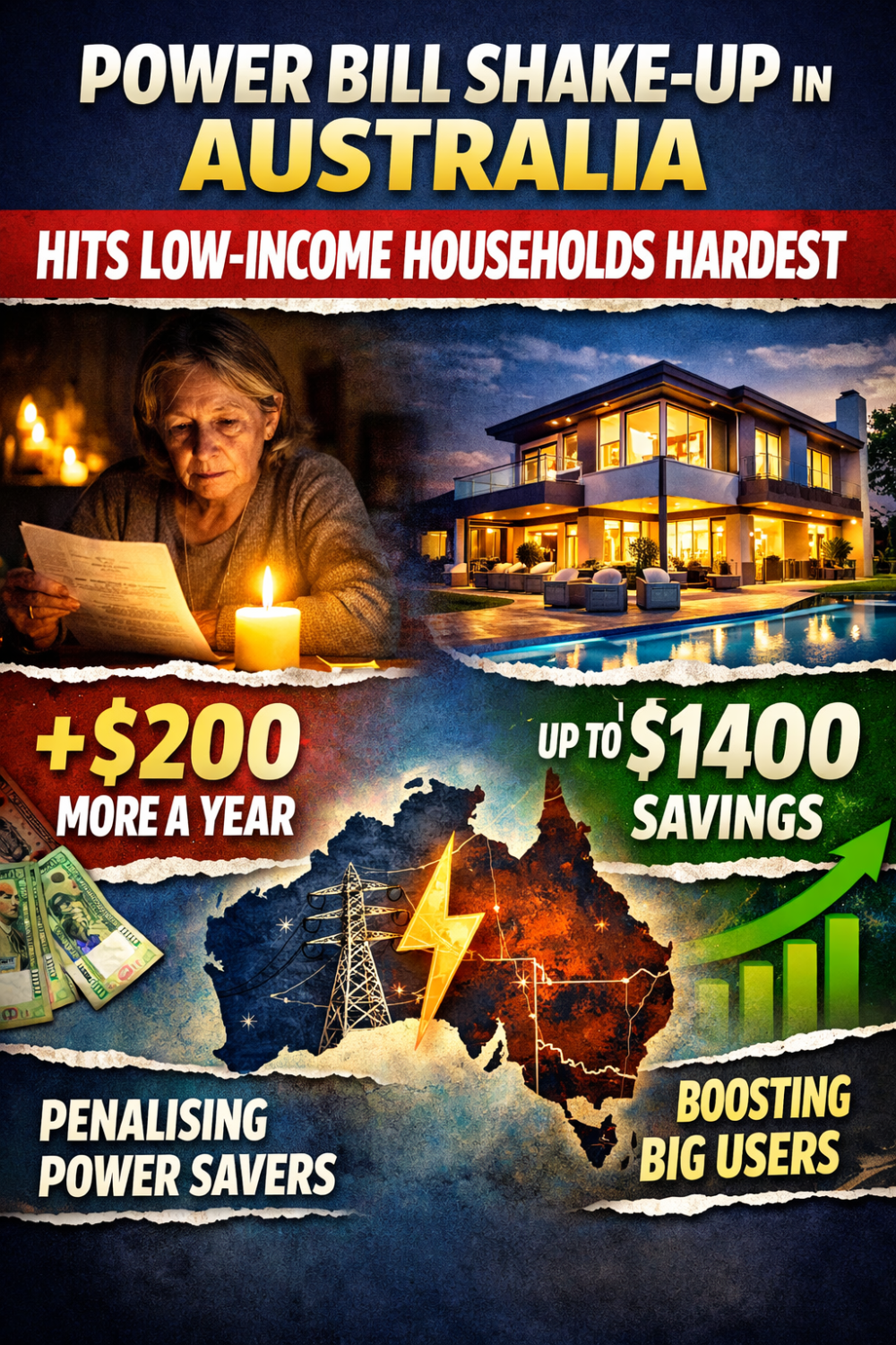 ऑस्ट्रेलिया में बिजली शुल्क में प्रस्तावित बदलाव से कम आय वर्ग पर भारी बोझ, अमीर उपभोक्ताओं को बड़ा फायदा