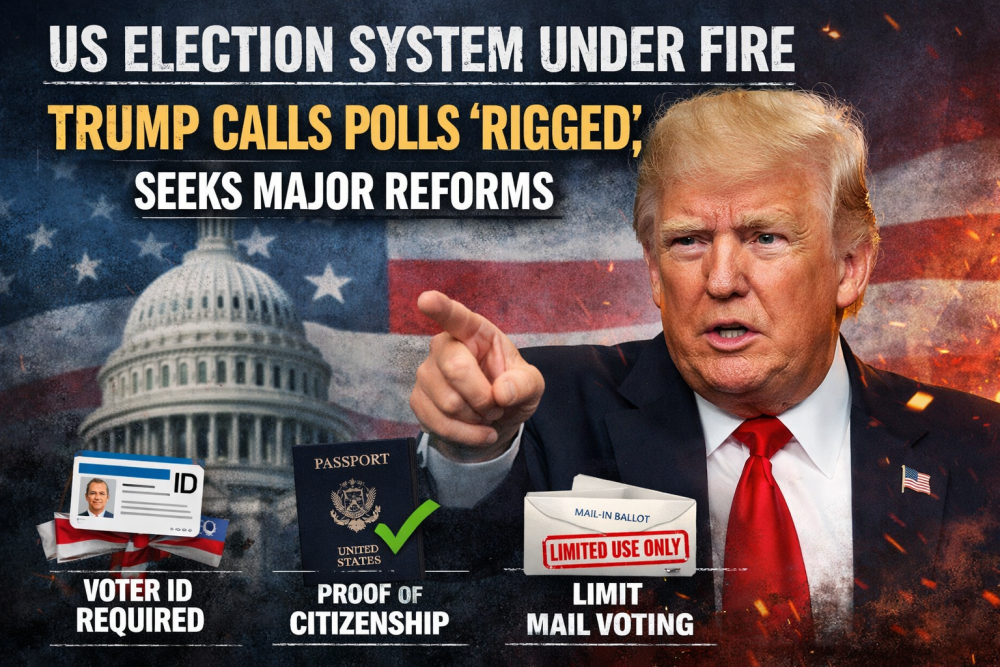 धांधली वाले चुनावों को ठीक करना होगा’ — ट्रंप ने अमेरिकी चुनाव प्रणाली पर उठाए सवाल