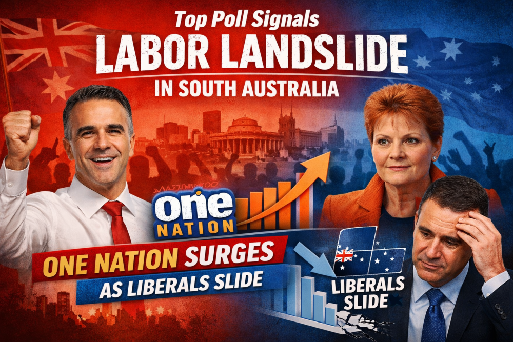 दक्षिण ऑस्ट्रेलिया चुनाव: सर्वे में लेबर की प्रचंड जीत के संकेत, वन नेशन को बड़ा फायदा