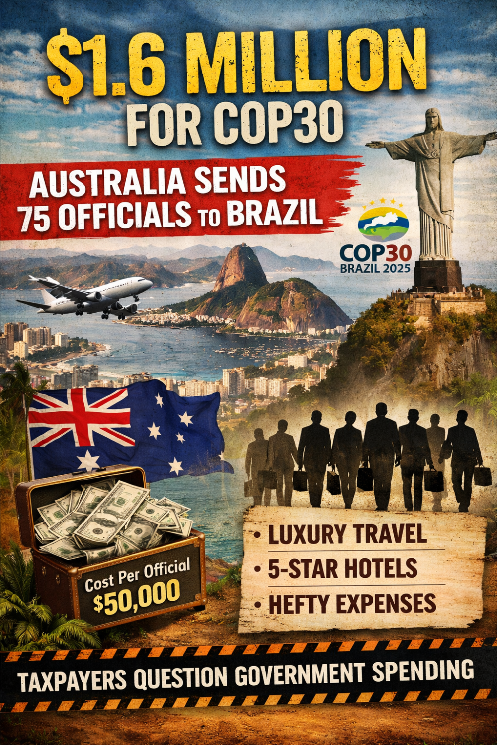 COP30 जलवायु सम्मेलन के लिए ऑस्ट्रेलिया का 16 लाख डॉलर खर्च