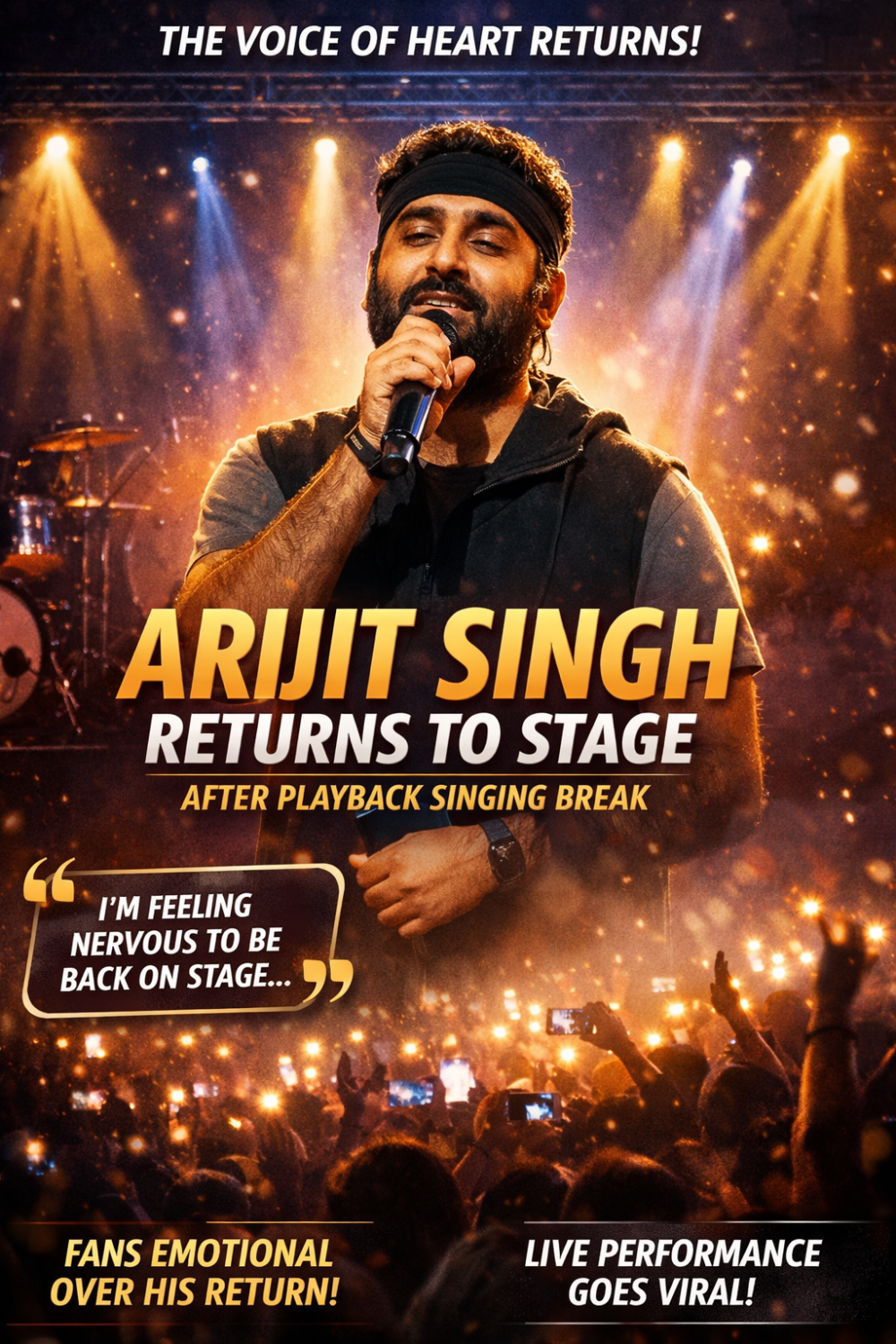 प्लेबैक सिंगिंग से दूरी के बाद स्टेज पर लौटे अरिजीत सिंह