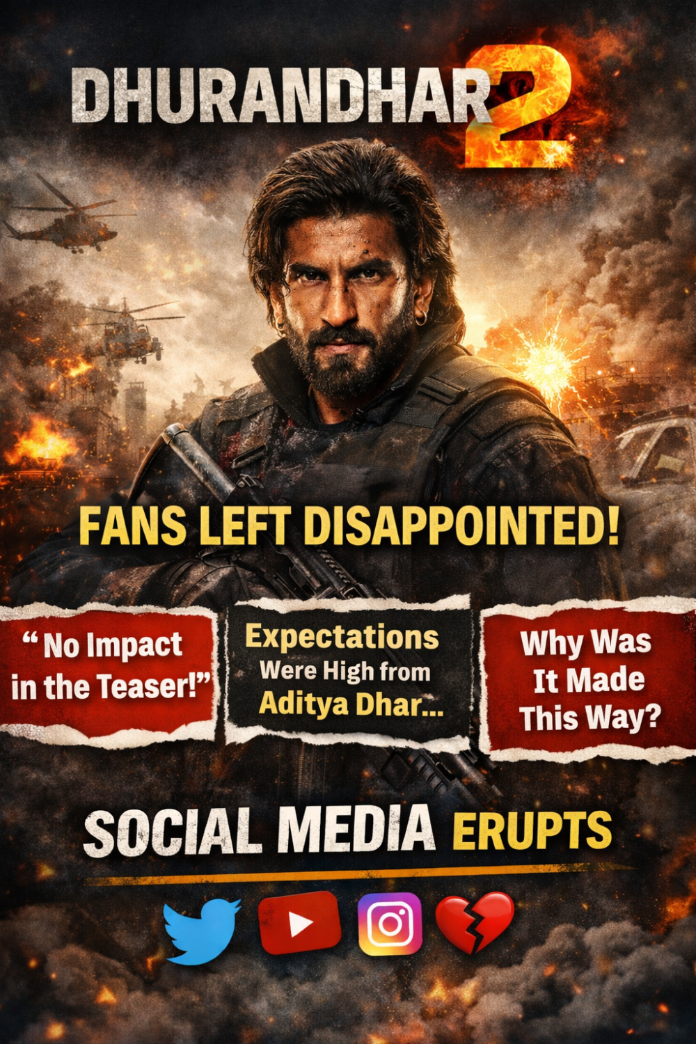 ‘धुरंधर 2’ का टीज़र देख फैन्स निराश, बोले– आदित्य धर से उम्मीदें थीं ज्यादा