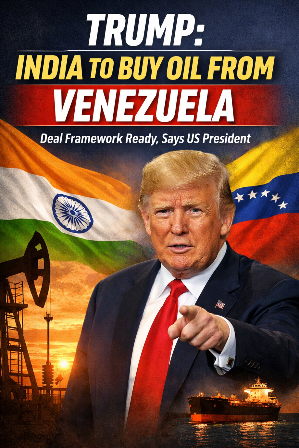 ट्रंप का दावा: भारत वेनेजुएला से खरीदेगा तेल, समझौते की रूपरेखा तैयार