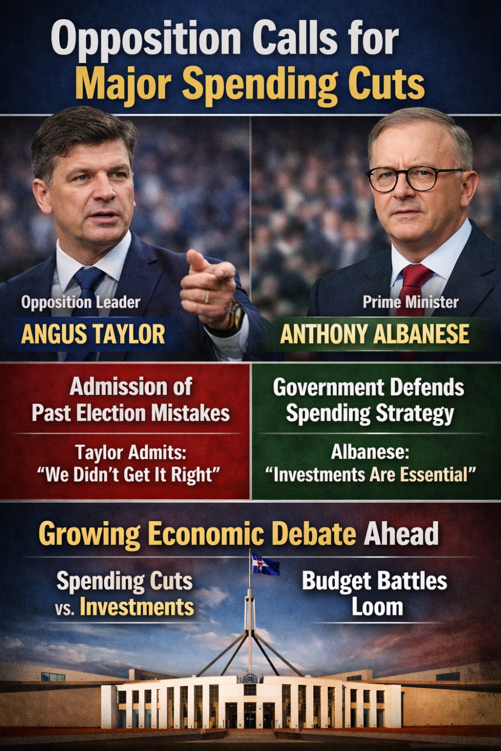 बड़े खर्चों में कटौती पर सरकार को खुली चुनौती