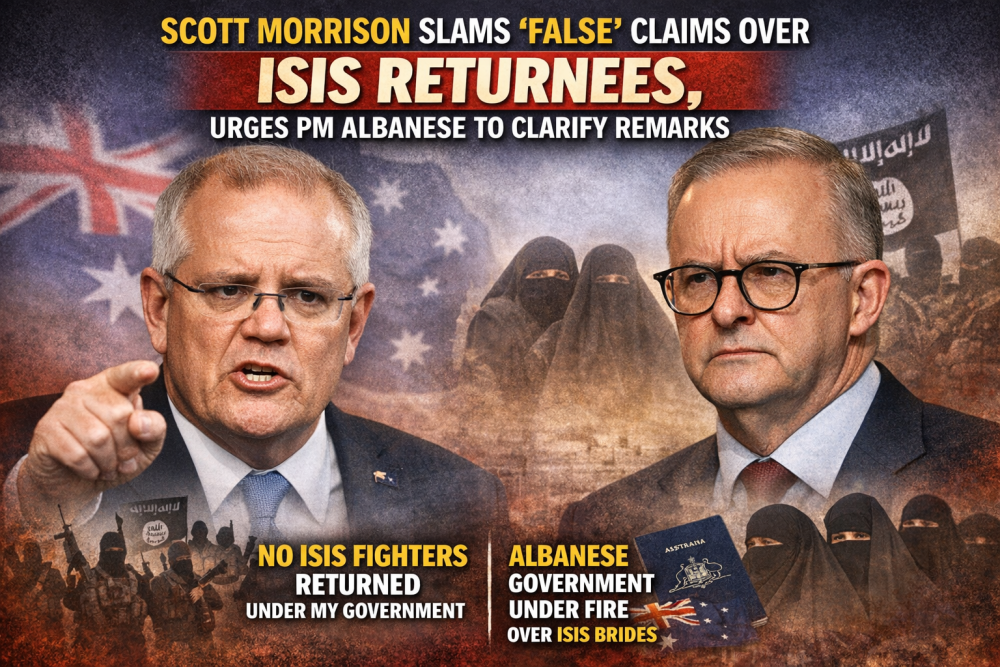 स्कॉट मॉरिसन ने ‘आईएसआईएस ब्राइड्स’ पर झूठे दावों को बताया भ्रामक, अल्बनीज़ सरकार पर साधा निशाना