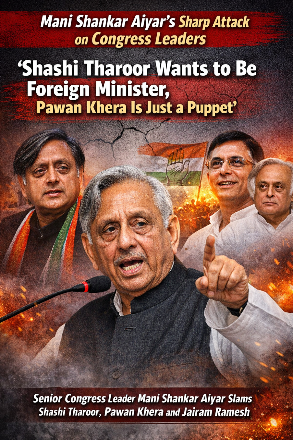 शशि थरूर विदेश मंत्री बनना चाहते हैं, पवन खेड़ा सिर्फ ‘कठपुतली’: मणिशंकर अय्यर का कांग्रेस नेतृत्व पर तीखा प्रहार