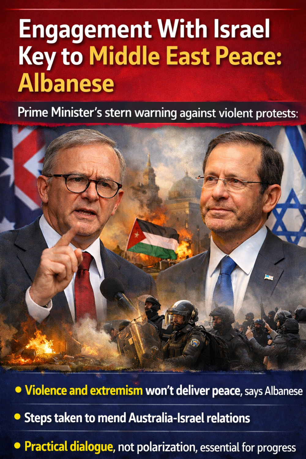 इज़राइल से संवाद शांति की अनिवार्य शर्त: अल्बानीज़