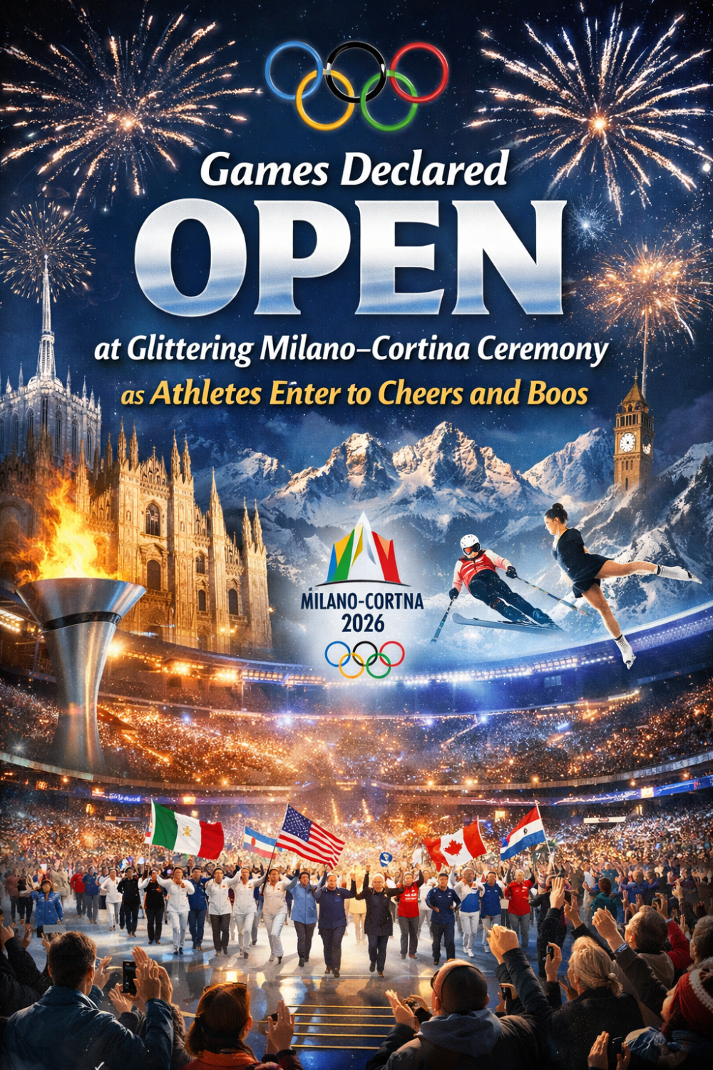 भव्य समारोह के साथ 2026 मिलानो–कोर्तिना शीतकालीन ओलंपिक का शुभारंभ