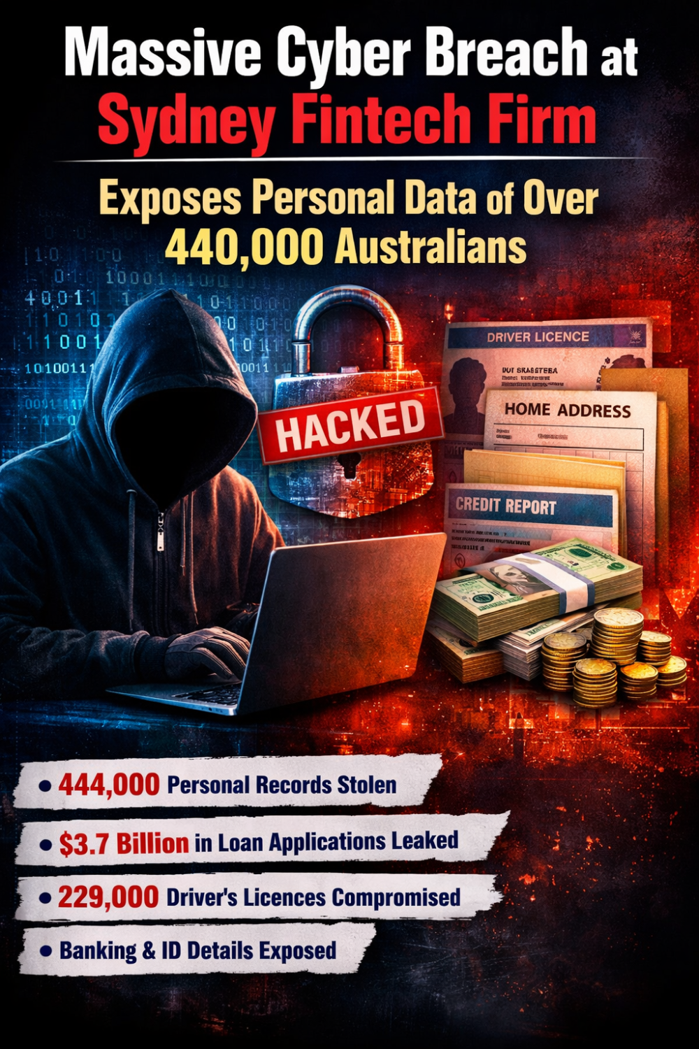 सिडनी की फिनटेक कंपनी पर साइबर हमला, 4.4 लाख से अधिक ऑस्ट्रेलियाई नागरिकों का निजी डेटा लीक