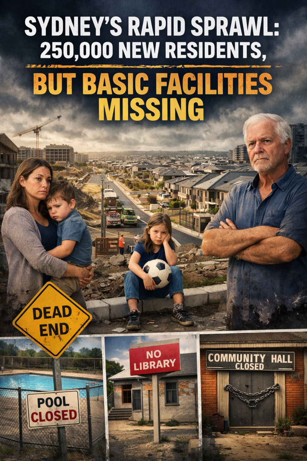 सिडनी का बेतरतीब विस्तार: ढाई लाख नए निवासी, लेकिन बुनियादी सुविधाओं का घोर अभाव