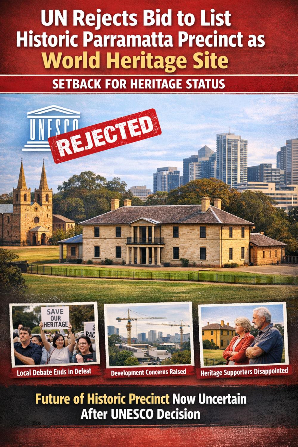 संयुक्त राष्ट्र ने पारामट्टा के ऐतिहासिक प्रीसिंक्ट को विश्व धरोहर सूची में शामिल करने से किया इनकार