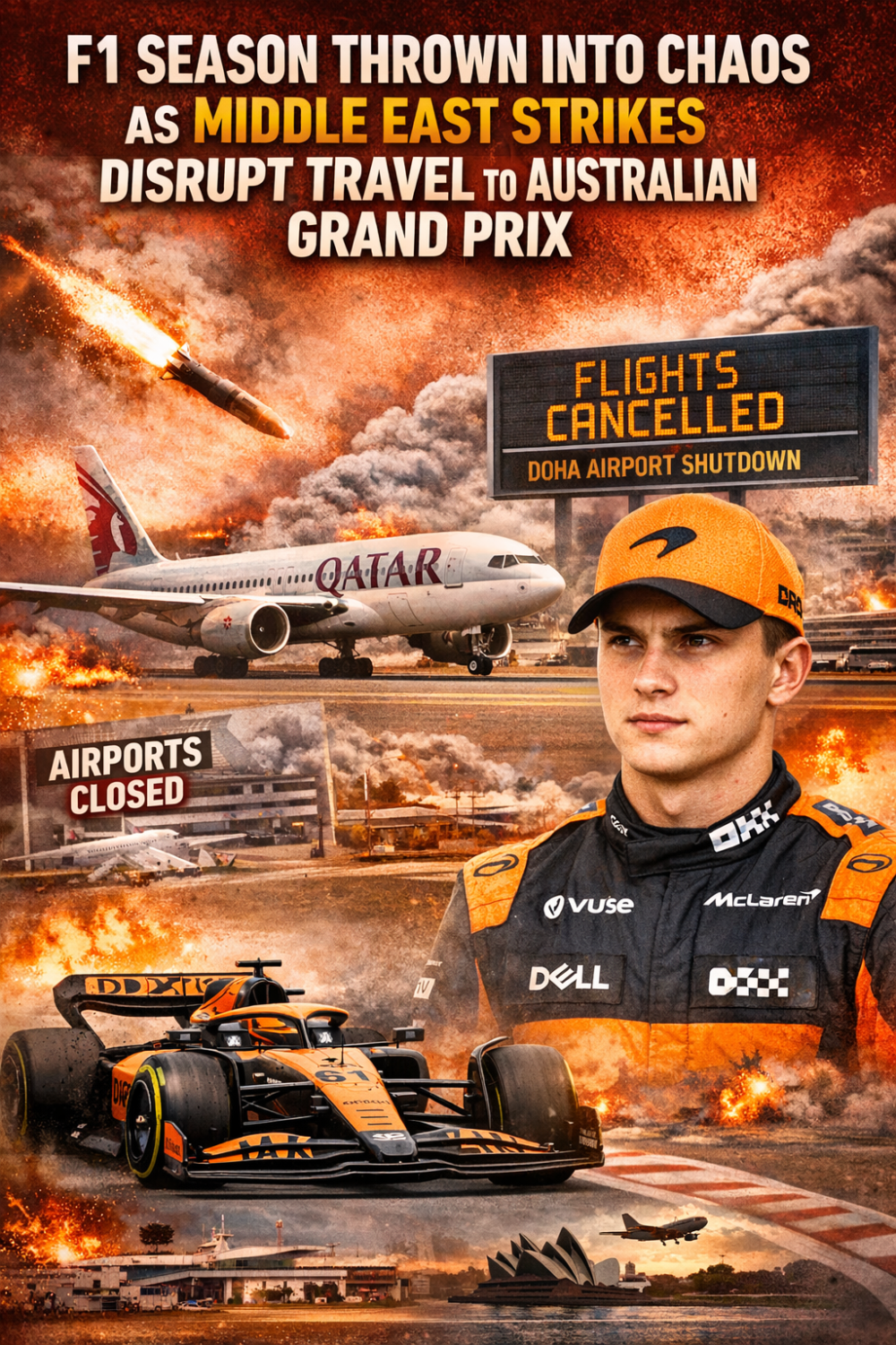 फॉर्मूला-1 में हड़कंप: मध्य-पूर्व हमलों के कारण ऑस्ट्रेलिया रेस पर संकट