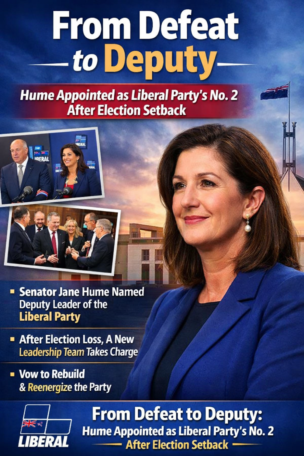 पराजय से पदोन्नति तक: चुनावी हार के बाद ह्यूम बनीं लिबरल पार्टी की उपनेता