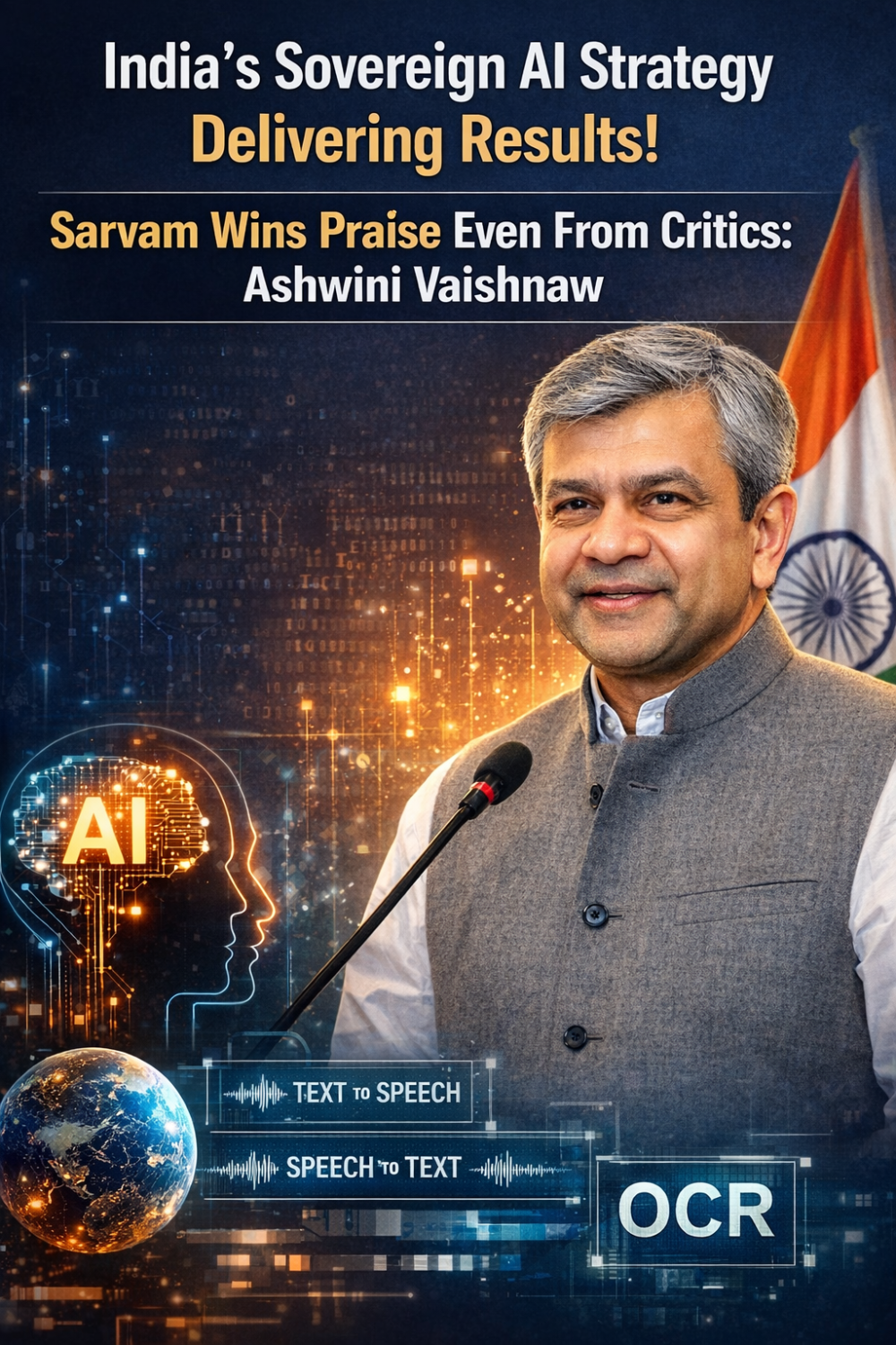 संप्रभु एआई मॉडल रणनीति से मिल रहे सकारात्मक नतीजे: अश्विनी वैष्णव