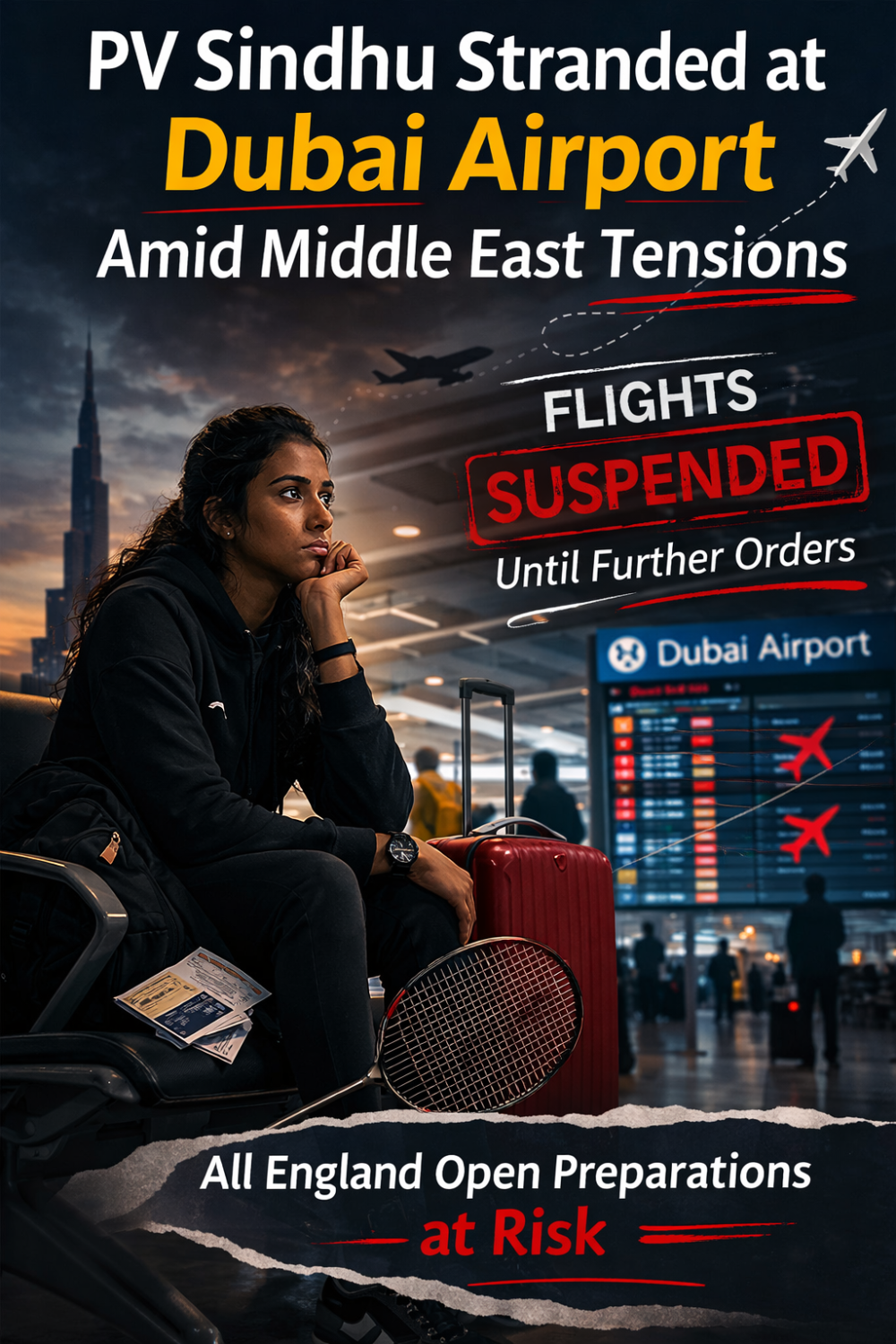 दुबई एयरपोर्ट पर फंसीं पीवी सिंधु, ऑल इंग्लैंड ओपन की तैयारियों पर संकट