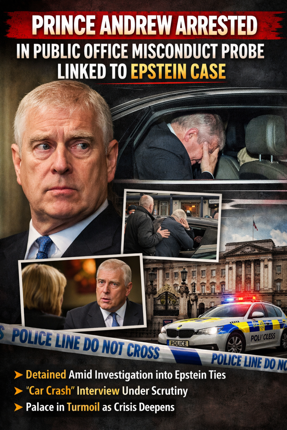 प्रिंस एंड्रयू की गिरफ्तारी से ब्रिटेन में हलचल, सार्वजनिक पद के दुरुपयोग के आरोपों की जांच तेज