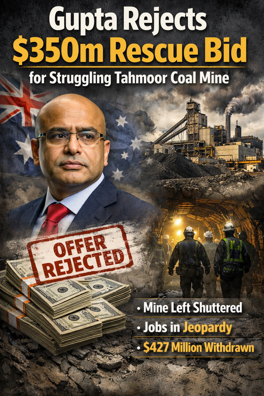 गुप्ता ने ठुकराया 350 मिलियन डॉलर का प्रस्ताव, बंद पड़ी कोयला खदान पर संकट बरकरार