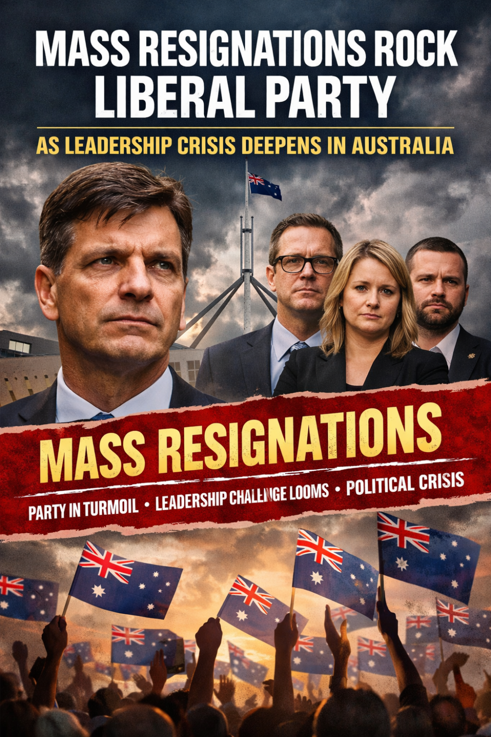 ऑस्ट्रेलिया में सियासी भूचाल: लिबरल पार्टी में सांसदों के सामूहिक इस्तीफे, नेतृत्व संकट गहराया