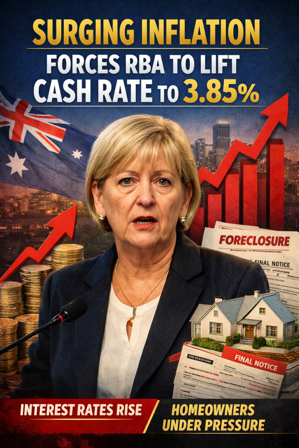 बढ़ती महंगाई से सख़्त हुआ आरबीए, ब्याज दरों में 0.25% की बढ़ोतरी