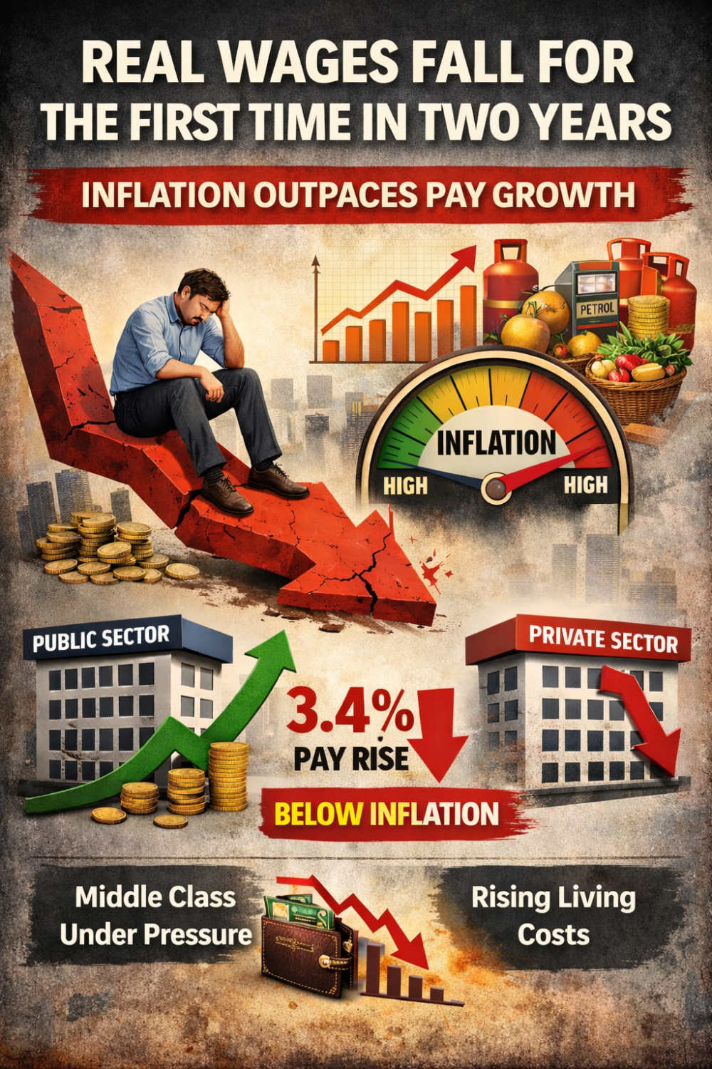 दो वर्षों में पहली बार गिरी वास्तविक मजदूरी, ऑस्ट्रेलिया में महंगाई ने वेतन वृद्धि को किया बेअसर