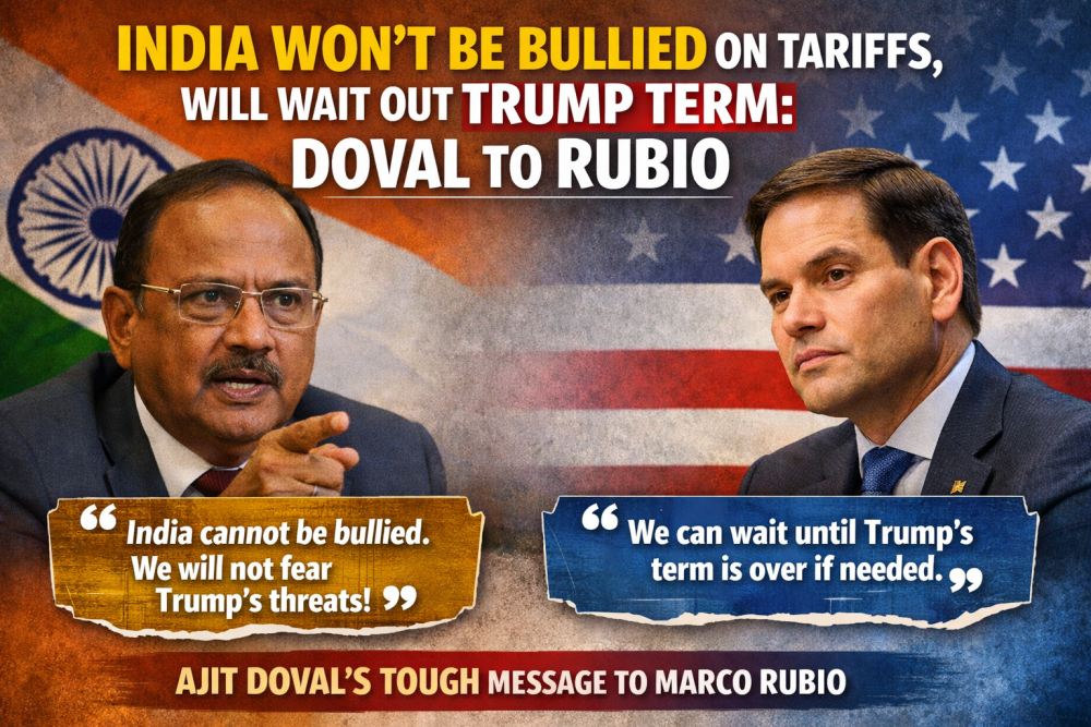 टैरिफ विवाद पर भारत का सख्त संदेश: धमकियों से नहीं डरेंगे, ट्रंप कार्यकाल खत्म होने का करेंगे इंतजार