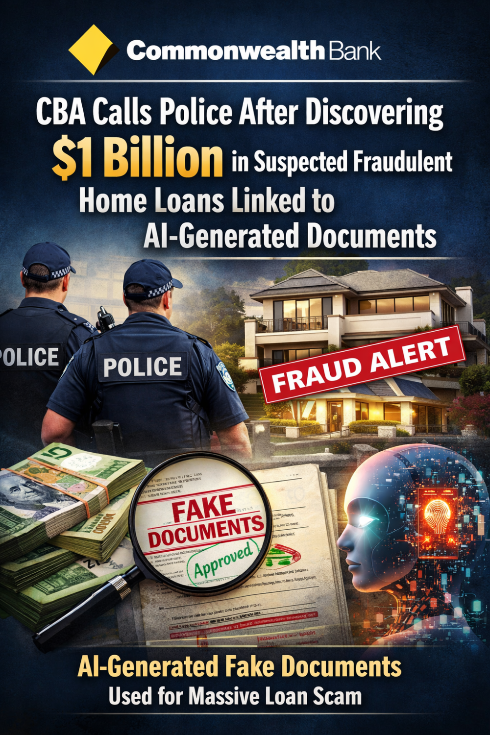 कॉमनवेल्थ बैंक में 1 अरब डॉलर के संदिग्ध फर्जी होम लोन का खुलासा, जांच के लिए पुलिस की मदद ली