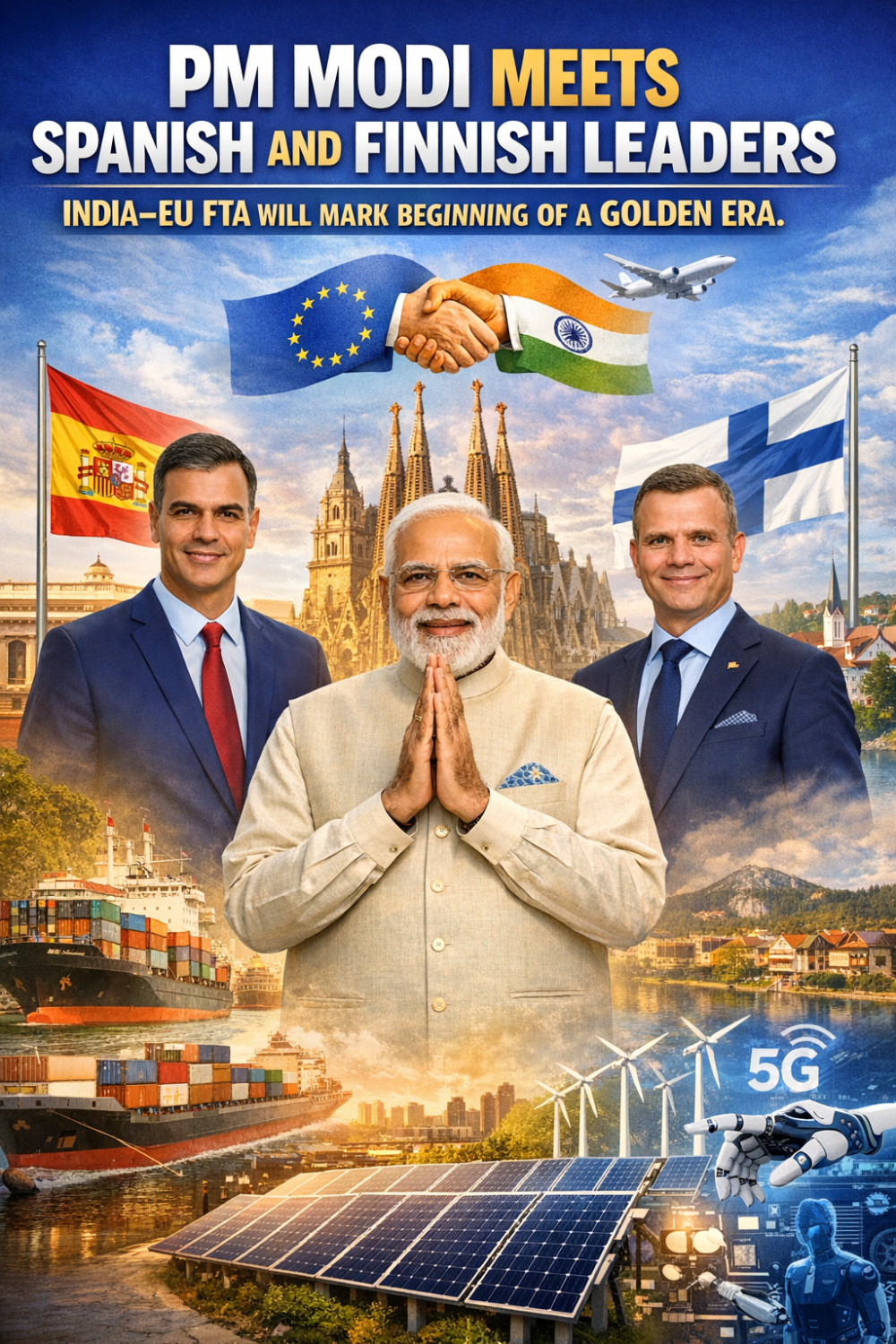 पीएम मोदी ने स्पेन और फिनलैंड के नेताओं से की मुलाकात, बोले– भारत-ईयू एफटीए से शुरू होगा सुनहरा युग