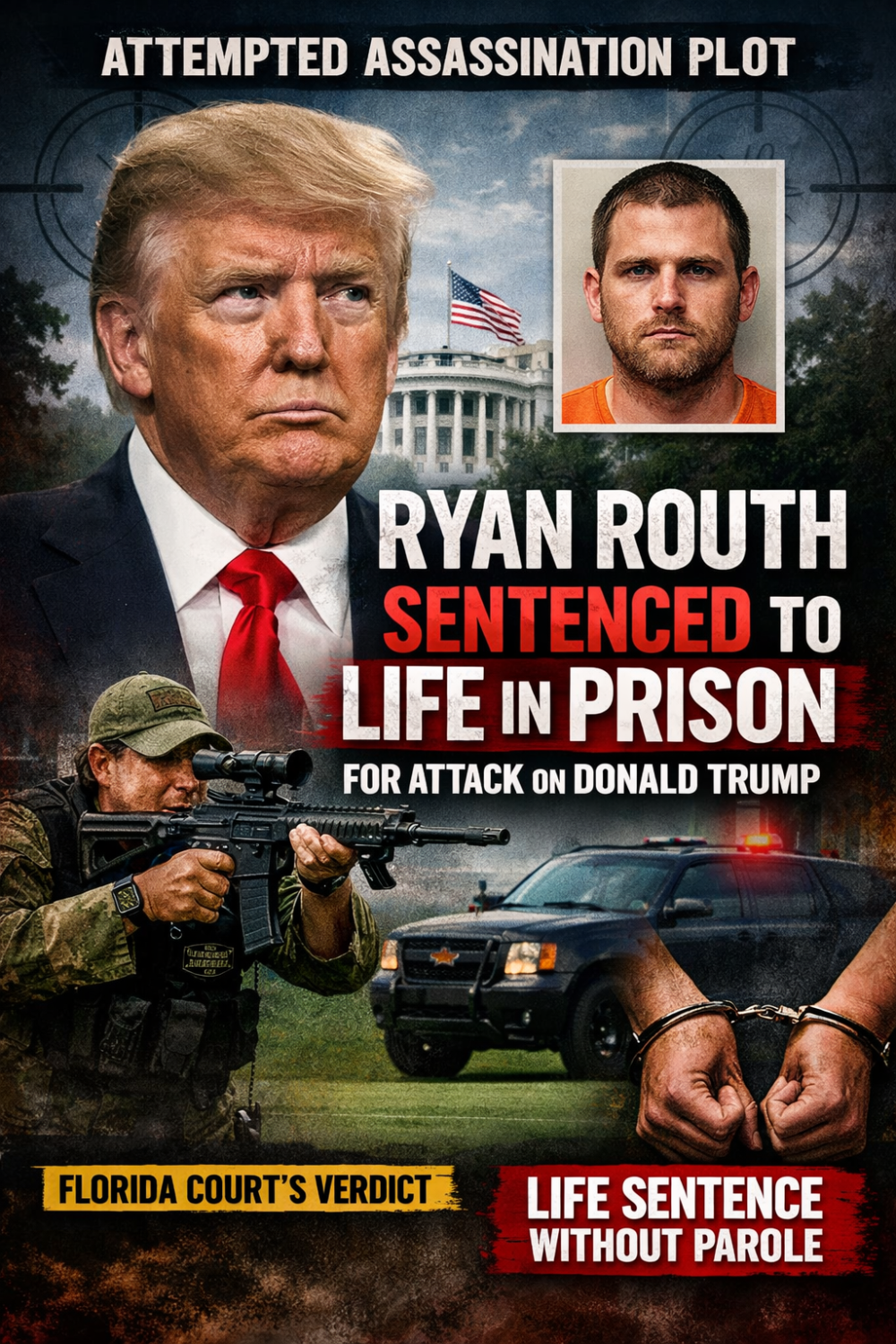 ट्रंप पर जानलेवा हमले की कोशिश का मामला: आरोपी रयान राउथ को उम्रकैद