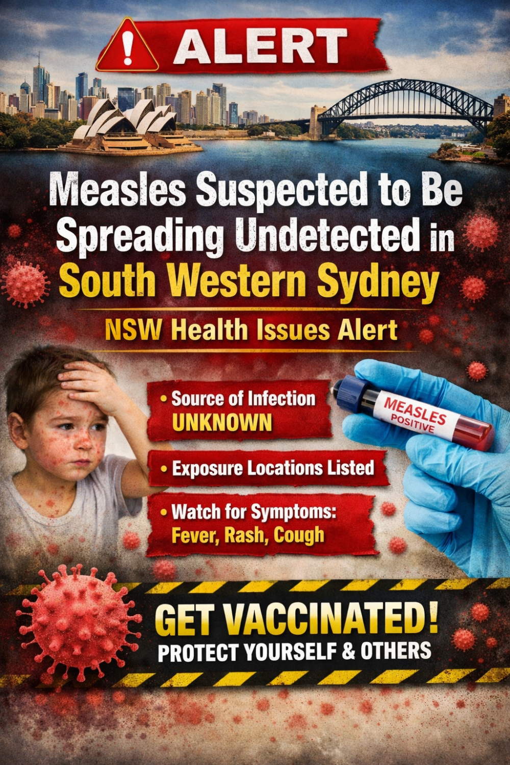 सिडनी में खसरा के मामले बढ़े, NSW हेल्थ ने जारी की चेतावनी