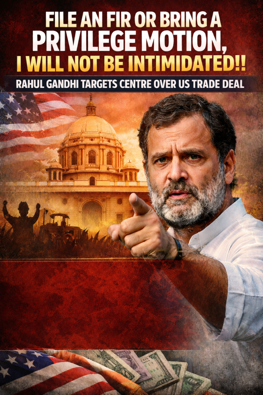 FIR करो या प्रिविलेज मोशन लाओ, मैं नहीं डरूंगा” — राहुल गांधी का केंद्र सरकार पर तीखा प्रहार