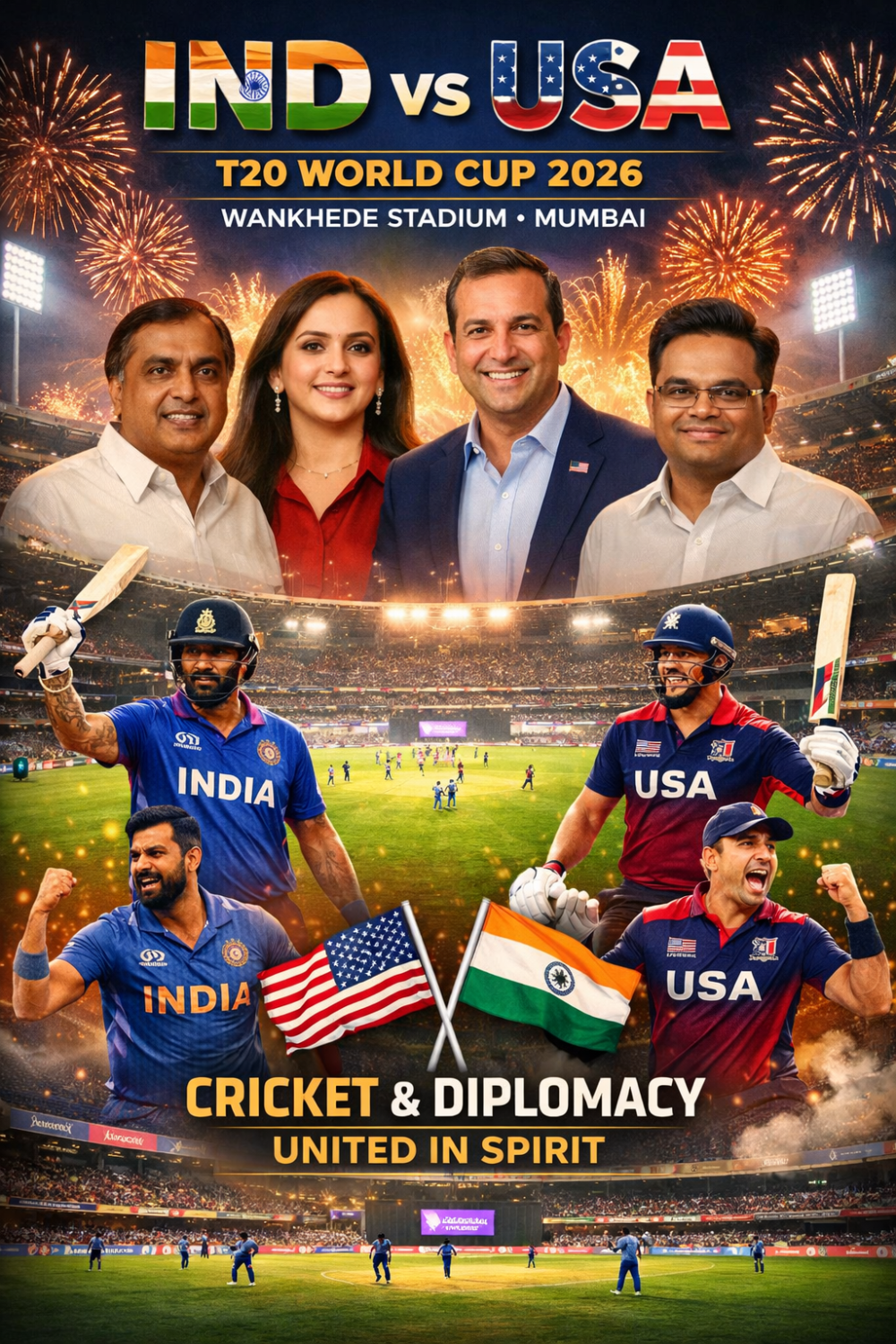 वानखेड़े में दिखा भारत-अमेरिका क्रिकेट कनेक्शन, अमेरिकी राजदूत सर्जियो गोर रहे मौजूद