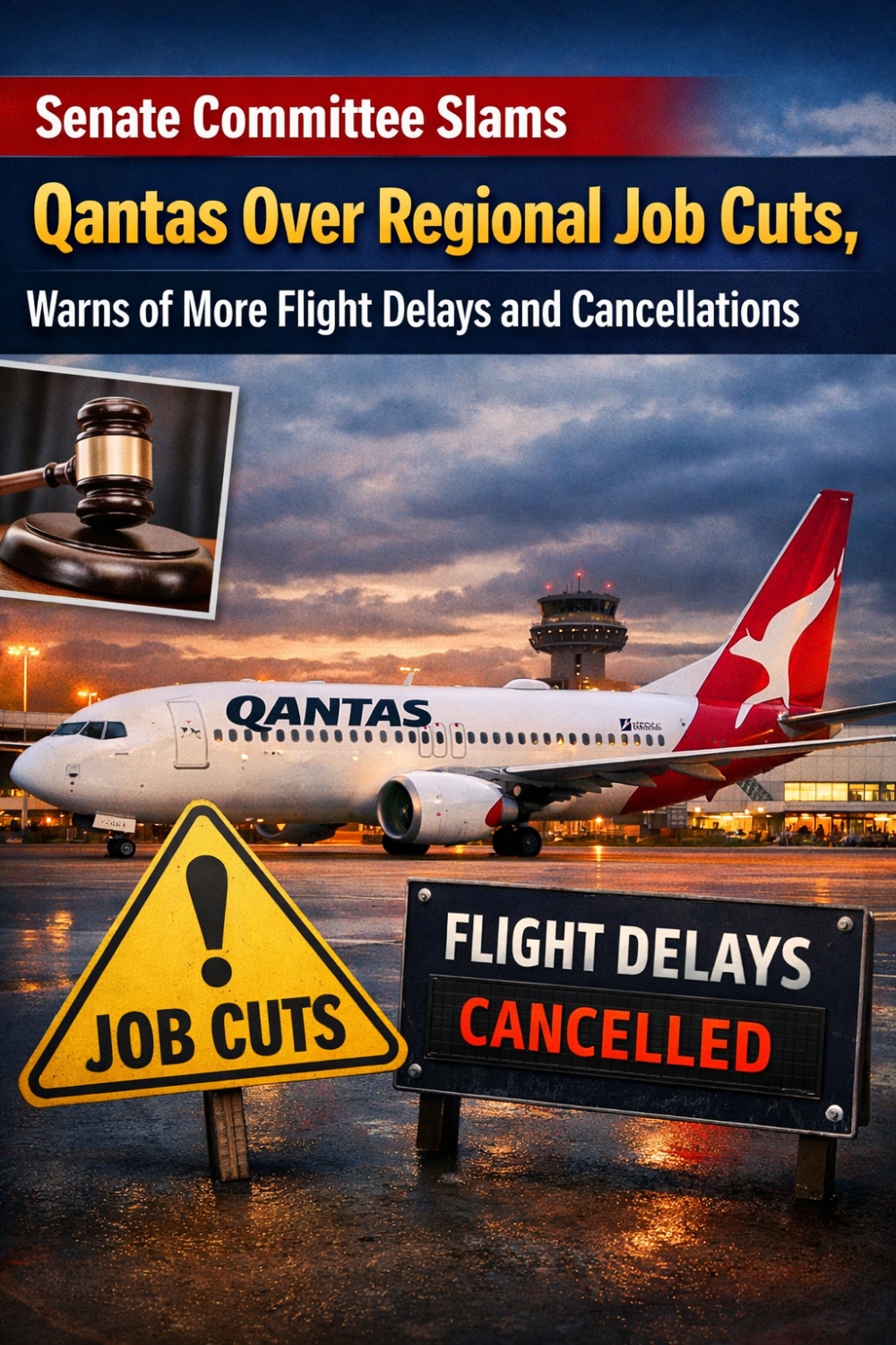 क्षेत्रीय ठिकानों से 70 नौकरियां खत्म करने पर क्वांटस को सीनेट की फटकार, उड़ानों में बढ़ सकती हैं देरी और रद्दीकरण