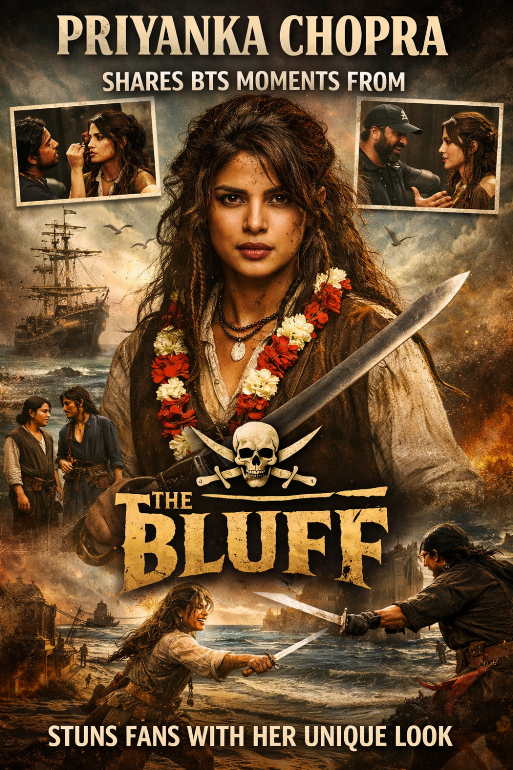 प्रियंका चोपड़ा ने शेयर किए ‘द ब्लफ’ के बीटीएस पलों की झलक, खास अंदाज में दिखीं एक्ट्रेस