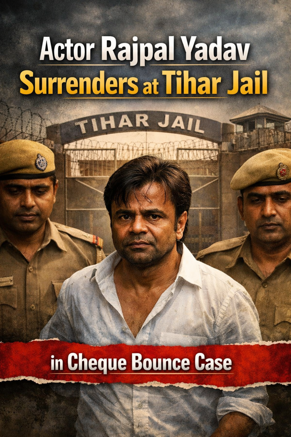 चेक बाउंस मामले में अभिनेता राजपाल यादव ने तिहाड़ जेल में किया आत्मसमर्पण