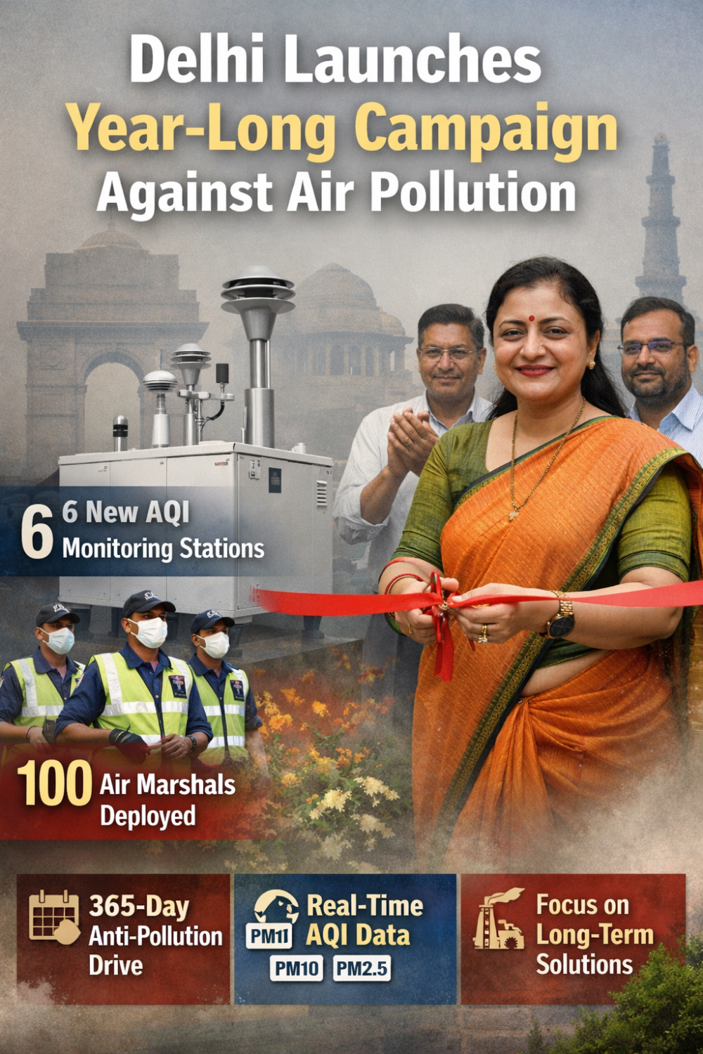 दिल्ली में प्रदूषण के खिलाफ 365 दिन चलेगा अभियान