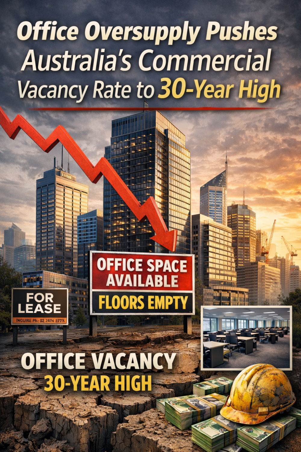30 वर्षों के उच्चतम स्तर पर पहुँची ऑस्ट्रेलिया की कमर्शियल प्रॉपर्टी रिक्तता दर