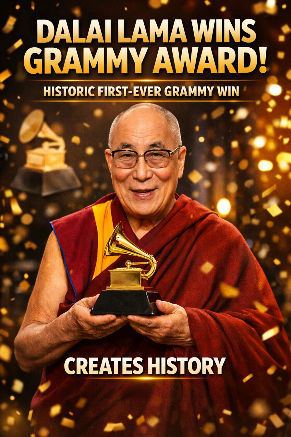 दलाई लामा को ग्रैमी अवॉर्ड्स में मिला ऐतिहासिक सम्मान