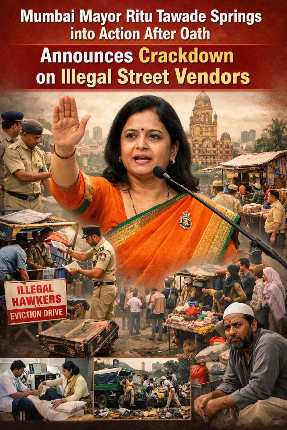 शपथ लेते ही एक्शन में मुंबई की मेयर रितु तावड़े, अवैध रेहड़ी-पटरी पर सख्ती के संकेत