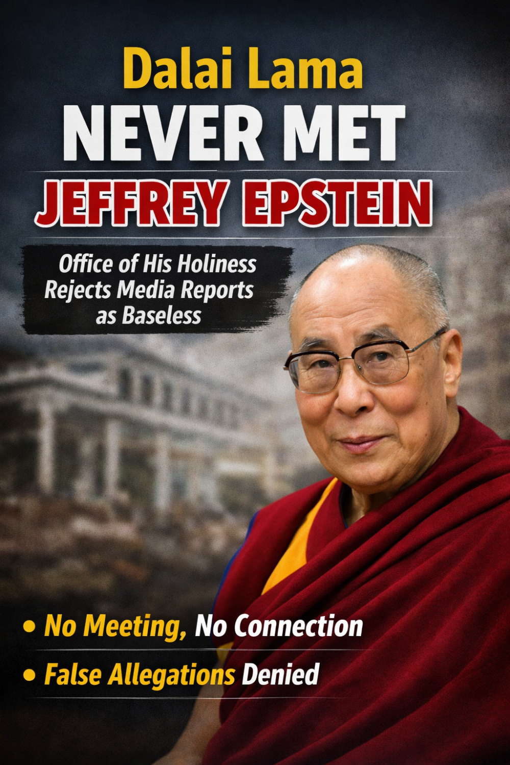 एपस्टीन फाइल्स: दलाई लामा कार्यालय ने मीडिया रिपोर्ट्स को किया सिरे से खारिज