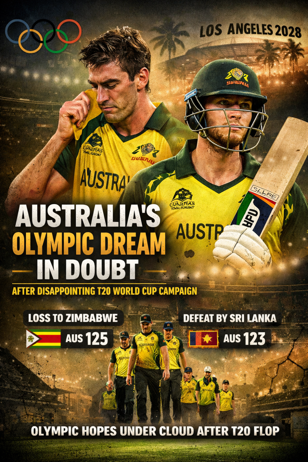 ऑस्ट्रेलिया की ओलंपिक उम्मीदों पर संकट, टी20 विश्व कप में निराशाजनक प्रदर्शन बना वजह