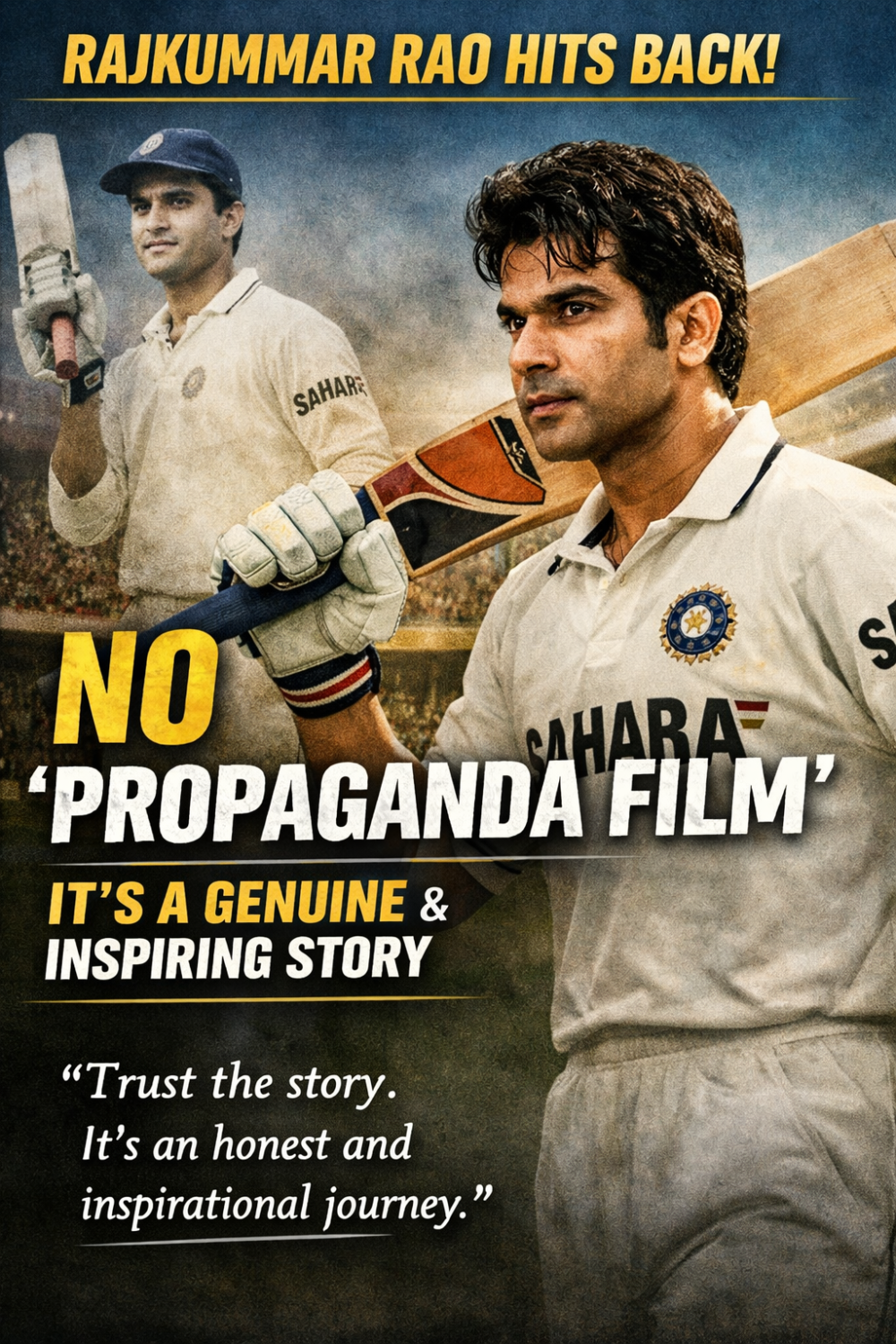 ‘प्रोपगेंडा फिल्म’ की सलाह पर राजकुमार राव का करारा जवाब, बोले—“कहानी पर भरोसा रखें”