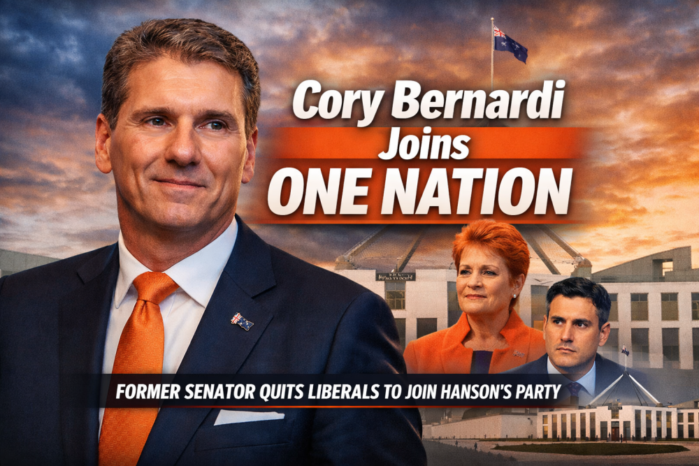 पूर्व सीनेटर कोरी बर्नार्डी का वन नेशन पार्टी में प्रवेश, ऑस्ट्रेलियाई राजनीति में नए समीकरण