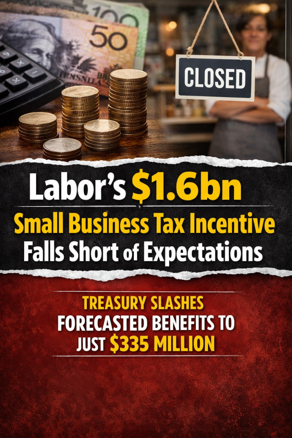 लेबर सरकार की 1.6 अरब डॉलर की लघु व्यवसाय कर प्रोत्साहन योजना विफल, लाभ अनुमान में भारी कटौती
