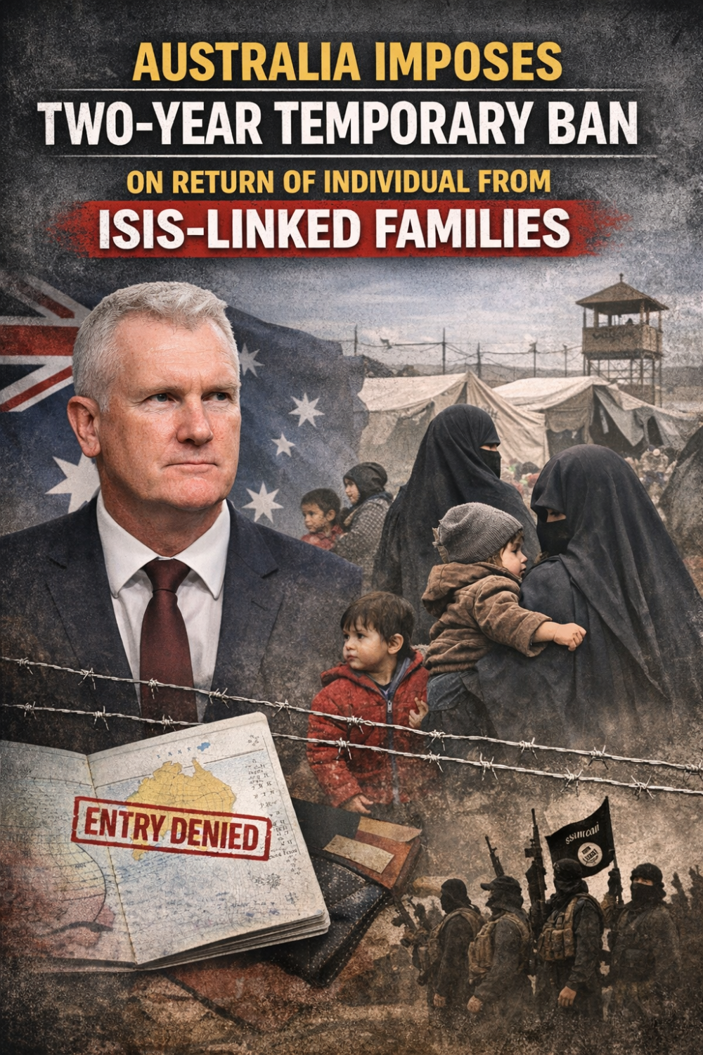 ISIS से जुड़े परिवारों के एक सदस्य की वापसी पर दो साल का प्रतिबंध, ऑस्ट्रेलिया के गृह मंत्री का फैसला