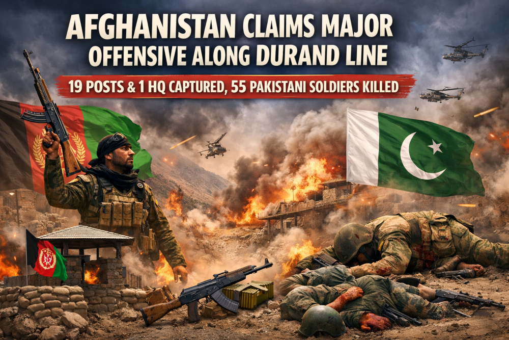 अफगानिस्तान का बड़ा दावा: डूरंड लाइन से टोरखम गेट तक सैन्य कार्रवाई, 19 चौकियों और एक मुख्यालय पर कब्जे की बात